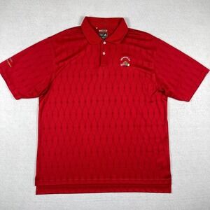 Adidas Polo Shirt Mens XL Red Golf Walker Cup Merion Travel Vacation‎ Workwear